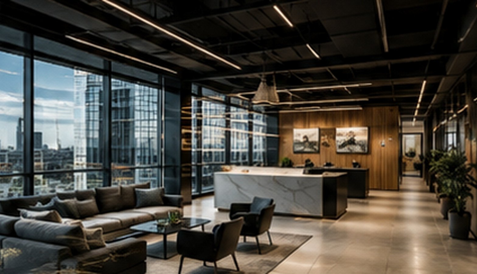 Premium commercial construction interior